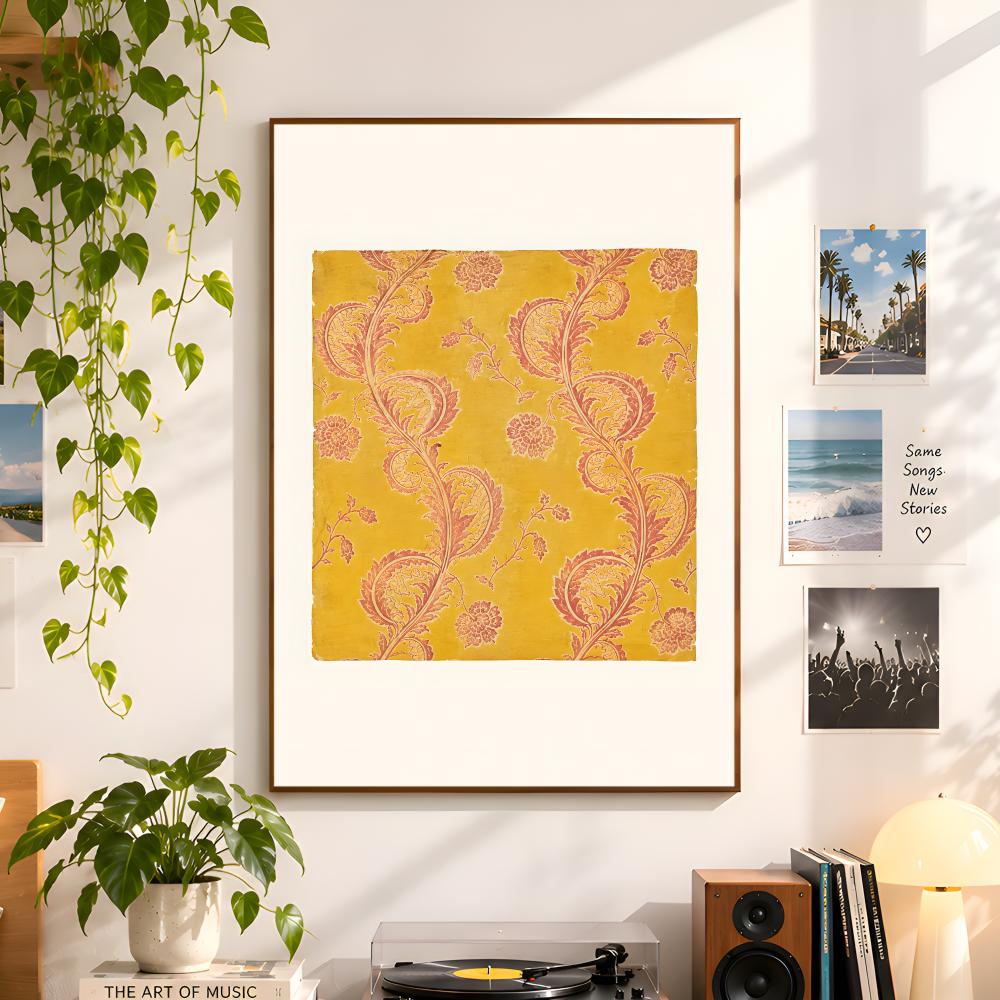 Vintage Botanical Floral Texti - Vintage Collectible Posters review and price